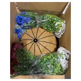 ARTIFICIAL HANGING ASSORTED FLOWER ARANGEMENT