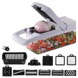 VEGETABLE CHOPPER: 10 IN 1 FOOD CHOPPER - ONION VE