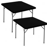 2 PACK SQUARE FITTED TABLECLOTH FOR 34 X 34 INCHES