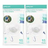 30 COUNTS DISPOSABLE POTTY LINERS COMPATIBLE WITH