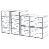CAKTRAIE 4-PACK ACRYLIC 16-DRAWER STORAGE & MAKEUP
