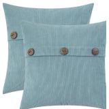 HWY 50 LIGHT BLUE CHENILLE THROW PILLOW COVERS 20X
