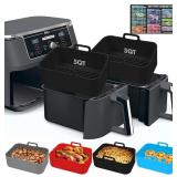 SILICONE AIR FRYER LINERS 10QT, REUSABLE AIRFRYER