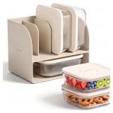 SMIRLY GLASS FOOD STORAGE CONTAINERS WITH LIDS & O