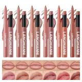 12PCS MATTE LIPSTICK AND LIP LINER SET, LIP MAKEUP