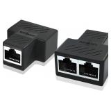 ETHERNET SPLITTER ADAPTER, 1 TO 2 PORT, SUPPORTS C