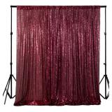 SHINYBEAUTY SEQUIN PHOTO BACKDROP BURGUNDY 6FTX6FT