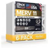 BNX TRUFILTER 10X10X1 AIR FILTER MERV 11 (4-PACK)