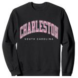 CHARLESTON SOUTH CAROLINA SC VARSITY STYLE PINK TE
