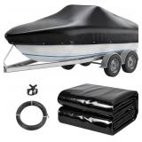 BOAT COVERS 14-16FT, 0.33MM THICKENED DUAL-PVC COA