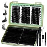 LASH CLUSTERS KIT 540PCS D CURL 4 STYLES 10-22MM W