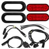 PARTSAM RED CARGO CARRIER HITCH RACK LIGHTS KIT, 2