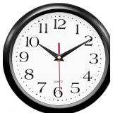 BERNHARD PRODUCTS BLACK WALL CLOCK SILENT NON TICK