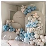 DUSTY BLUE BALLOON GARLAND KITï¿½DOUBLE-STUFFED DUST