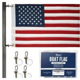 RAINIERSUPPLYCO LARGE AMERICAN FLAG FOR BOAT - 16X