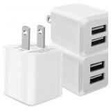 USB A WALL CHARGER,DUAL PORT CUBE POWER ADAPTER CH
