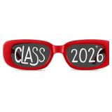CUFFBOW CLASS OF 2027 GRADUATION GLASSES, GRAD PHO