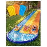 SLOOSH TRIPLE WATER SLIDE WITH 3 BODYBOARDS, 22.5F