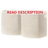 UBBCARE STORAGE CUBES 11 INCH, COTTON ROPE WOVEN B