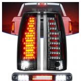 LED TAIL LIGHTS + 3RD BRAKE LIGHT FIT FOR CHEVY &