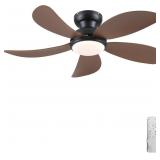 PHORUS 42" BROWN MODERN LOW PROFILE CEILING FANS W