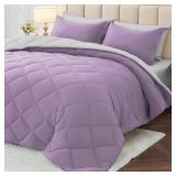 MUXHOMO 7 PIECES QUEEN COMFORTER SET, REVERSIBLE B