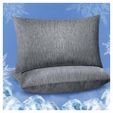 FITTIA COOLING PILLOW CASES WITH ZIPPER, 2 PACK, S