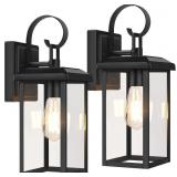 BESLOWE 2-PACK 15" OUTDOOR WALL LIGHT FIXTURES, BL