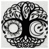 LZAOA BLACK METAL TREE OF LIFE WALL DECOR MODERN M
