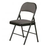 PEAKFORM FABRIC PADDED FOLDING CHAIR BLACK