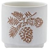 1 LOT OF 2-NAPCO RUSTIC WHITE CERAMIC PLANTER POT