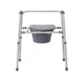 MEDLINE KNOCKDOWN STEEL BEDSIDE COMMODE WITH MICRO