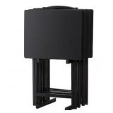 PEAKFORM 5PC TV TRAY SET WOOD BLACK
