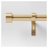 36"-66" DAUNTLESS CURTAIN ROD BRASS - THRESHOLD