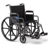 $166 MEDLINE COMFORTABLE FOLDING WHEELCHAIR WITH S