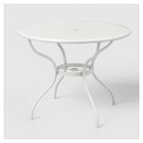 $150 ROUND METAL OUTDOOR PATIO BISTRO TABLE WHITE