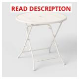 STEEL ROUND METAL MESH OUTDOOR PATIO BISTRO TABLE
