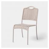 1 LOT (4) MONOCHROMATIC ROPE ARMLESS PATIO DINING
