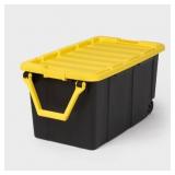 40 GAL WHEELED HEAVY DUTY TOTE YELLOW - BRIGHTROOM