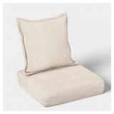 2PC NATURAL WEAVE DEEP SEAT OUTDOOR CUSHION SET IV