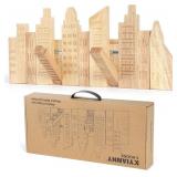 WOODEN COAT RACK 5 HOOKS, WALL MOUNTED, 16 INCH