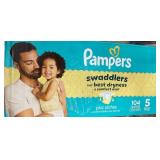 PAMPERS SWADDLERS SOFT AND ABSORBENT DIAPERS, SIZE