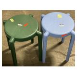 1 LOT OF 2- PLASTIC STOOL