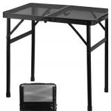 GREGIN FOLDING CAMPING GRILL TABLE, OUTDOOR METAL