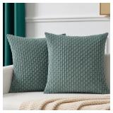 KEVIN TEXTILE SOFT CORDUROY 20X20 INCH PILLOW COVE