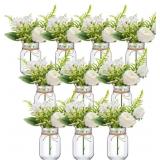 XUNYEE 10 SET MASON JARS FOR CENTERPIECES,WHITE,RO