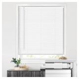 LAZBLINDS NO DRILL VINYL MINI BLINDS, 27" W X 48"