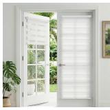 NO DRILL ZEBRA BLINDS FOR FRENCH DOOR, 30 5/8" W X