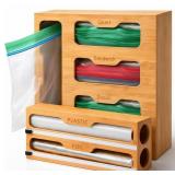 BAMBOO FOOD STORAGE BAG ORGANIZER FOR DRAWER WITH
