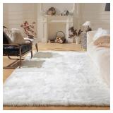 ASHLER FAUX FUR RUG, FLUFFY SHAGGY AREA RUG ULTRA
